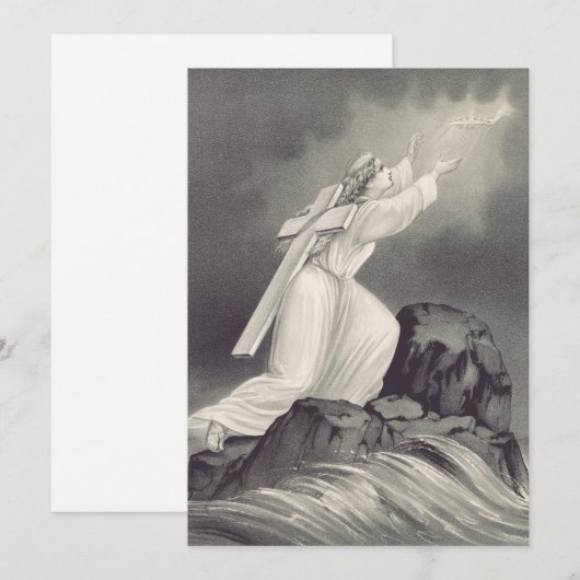 Kruis en Kroon Christelijk symbool Bedankkaart (Voorkant / Achterkant)