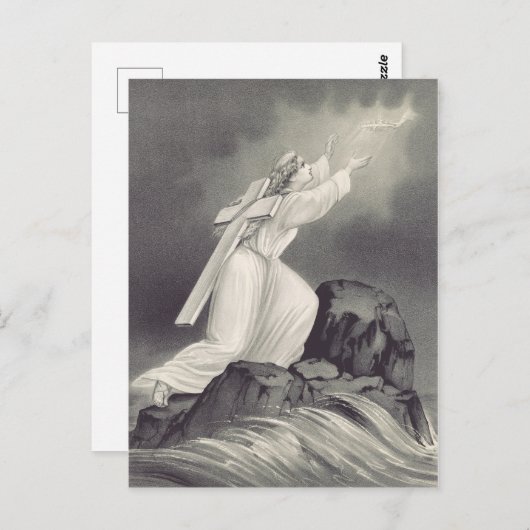 Kruis en Kroon Christelijk symbool Briefkaart (Voorkant / Achterkant)