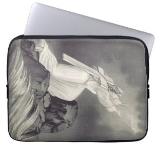 Kruis en kroon Christelijk symbool Laptop Sleeve