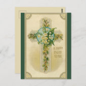 Kruis en Lelie van de Vallei Pasen Briefkaart (Voorkant / Achterkant)