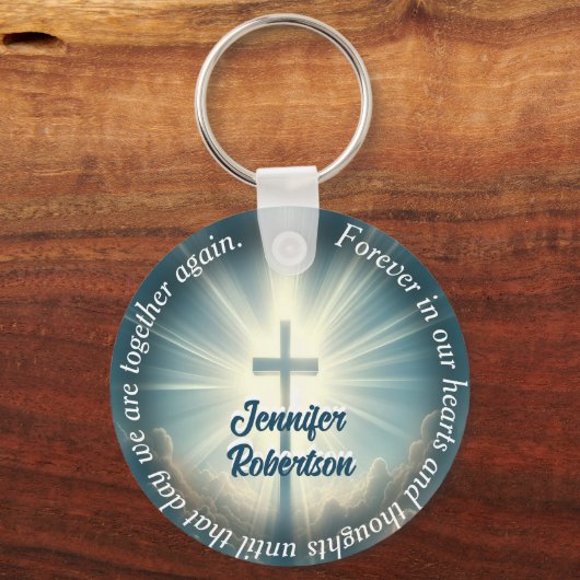 Kruis en naam sleutelhanger (Achterkant)