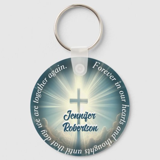 Kruis en naam sleutelhanger (Achterkant)