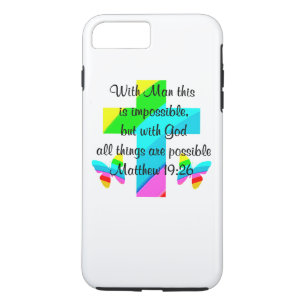  KRUIS EN REGENBOOG MATTHEÜS 19:26 ONTWERP Case-Mate iPhone CASE