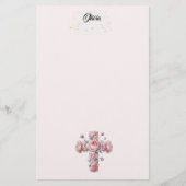 Kruis en Rozen Stationery Briefpapier (Voorkant)