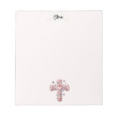 Kruis en Rozen Stationery Notitieblok (Voorkant)