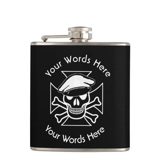 Kruis en schedel, dwarsbeenderen heupfles (Voorkant)