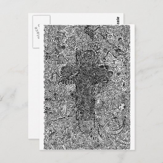 Kruis en symbolen briefkaart (Voorkant / Achterkant)