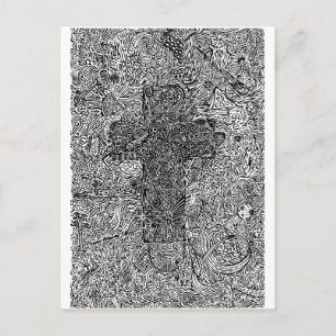 Kruis en symbolen briefkaart