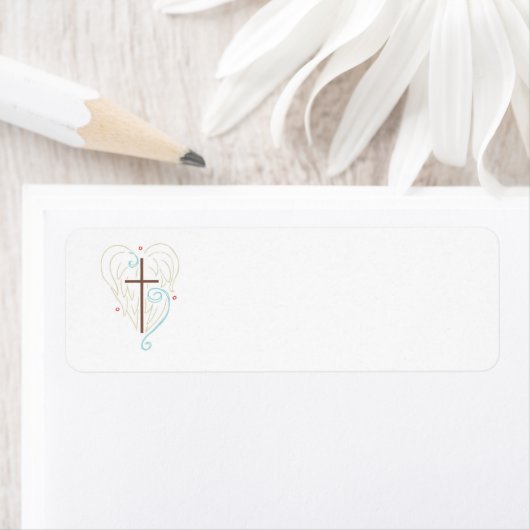 Kruis- en vleugeladreslabel etiket (Insitu)