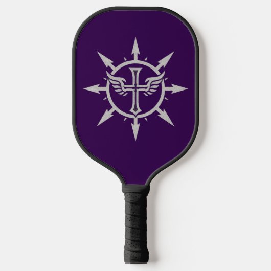 Kruis- en Vleugelsembleem Pickleball Paddle (Voorkant)