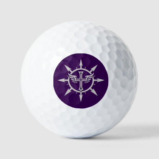 "Kruis- en vleugelsymbool" golfballen (Voorkant)
