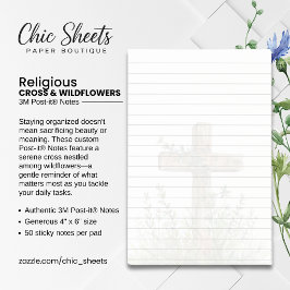 Kruis en wilde bloemen 3M Post-it® notities Notes