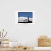 Kruis en wolken poster (Keuken)