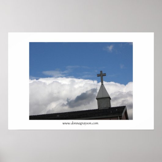 Kruis en wolken poster (Voorkant)