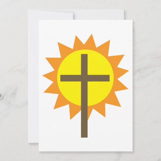 Kruis en zon kaart (Voorkant)