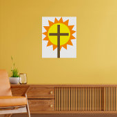Kruis en zon poster
