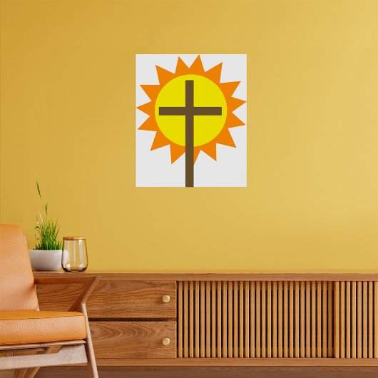 Kruis en zon poster