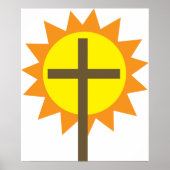 Kruis en zon poster (Voorkant)