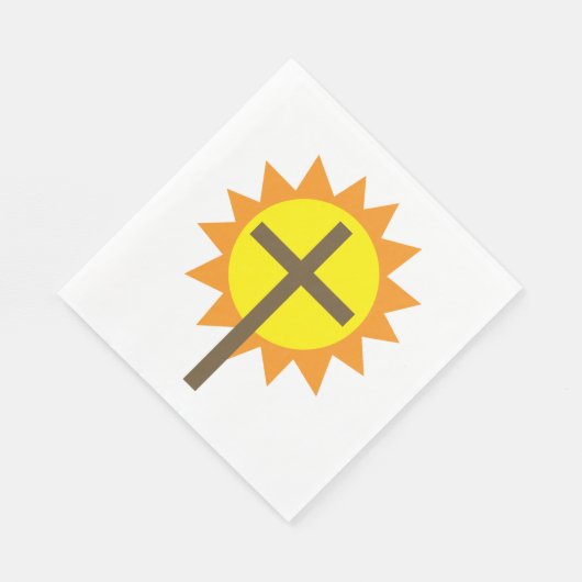 Kruis en zon servet (Hoek)