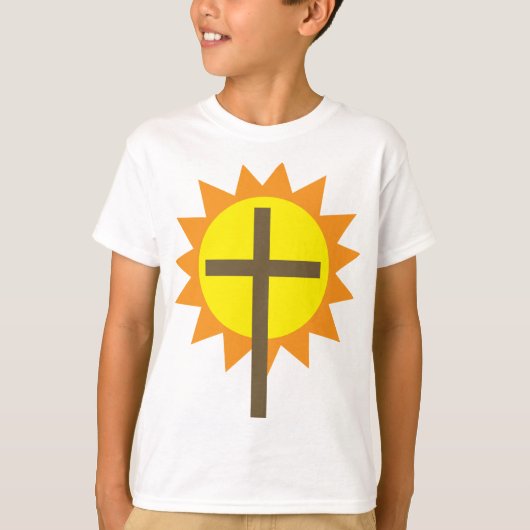 Kruis en zon t-shirt (Voorkant)