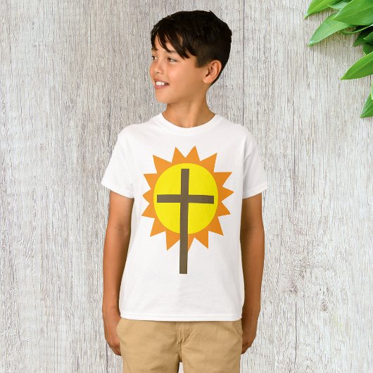 Kruis en zon t-shirt