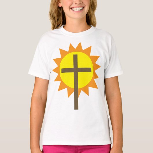 Kruis en zon t-shirt (Voorkant)