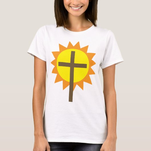 Kruis en zon t-shirt (Voorkant)