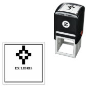 Kruis ex-libris zelfinktende stempel (In situ)