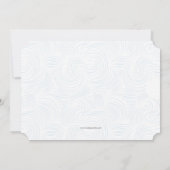 Kruis Focus Blauwe Foto Religieuze Uitnodiging (Achterkant)