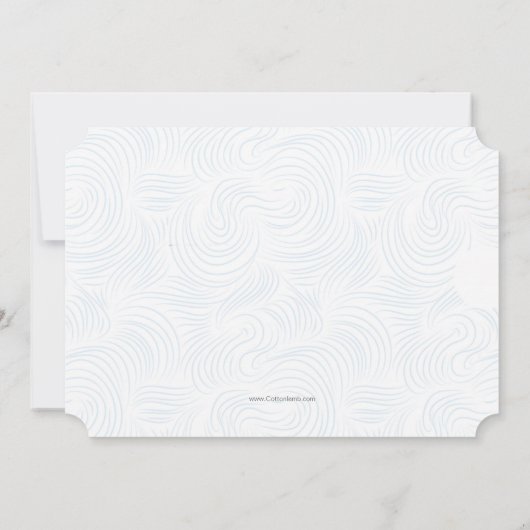 Kruis Focus Blauwe Foto Religieuze Uitnodiging (Achterkant)