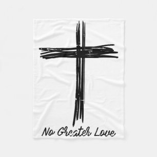 Kruis Geen Grotere Liefde Pasen Jezus Religieuze H Fleece Deken