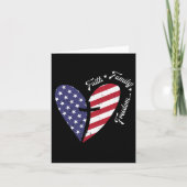 Kruis geloof vierde 4 juli patriottisch christelij kaart (Voorkant)