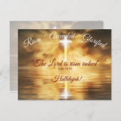 Kruis gereflecteerd in kalm water, Christus Risen Briefkaart (Voorkant / Achterkant)