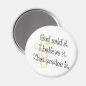 Kruis God Zei Magneet (Voorkant / Achterkant)