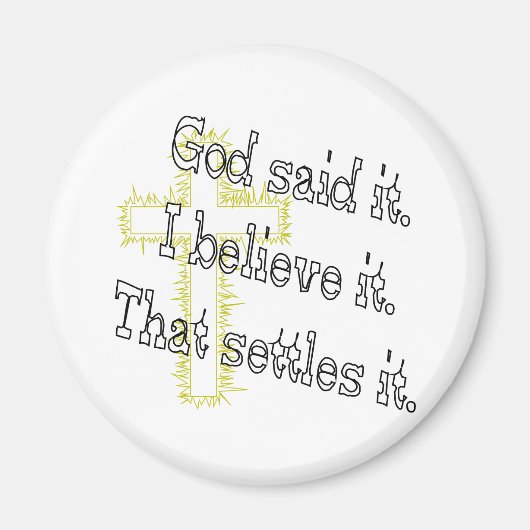 Kruis God Zei Magneet (Voorkant)