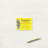 Kruis het dat vrijwilligers wilden #4PetRescue Post-it® Notes (Op bureau)