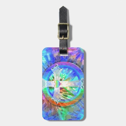 Kruis, het Teken van de Vrede Bagagelabel (Voorkant verticaal)