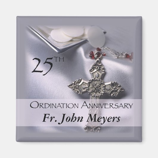 Kruis Host 25-jarig Priesterjubileum Magneet (Voorkant)