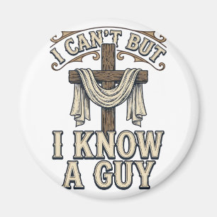 Kruis Ik Ken Een Man Vintage T-shirt Magneet