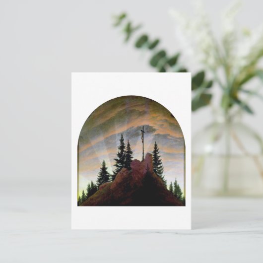 Kruis in de bergen, Friedrich Briefkaart (Staand voorkant)