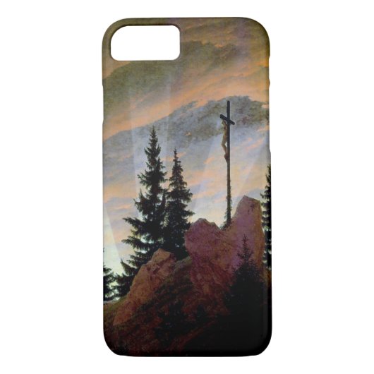 Kruis in de bergen, Friedrich Case-Mate iPhone Case (Achterkant)