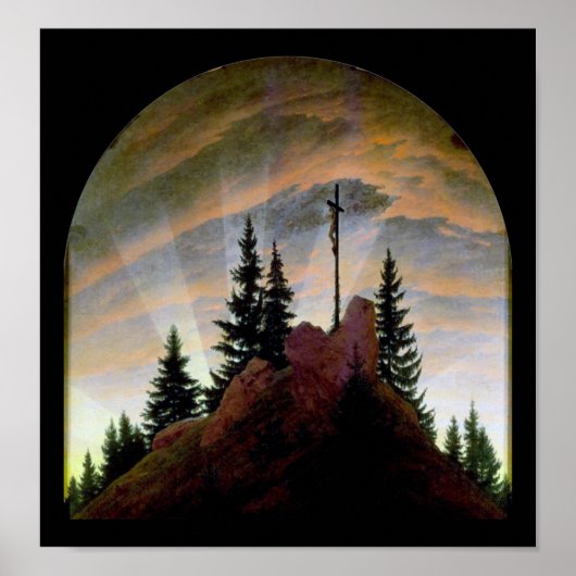 Kruis in de bergen, Friedrich Poster (Voorkant)