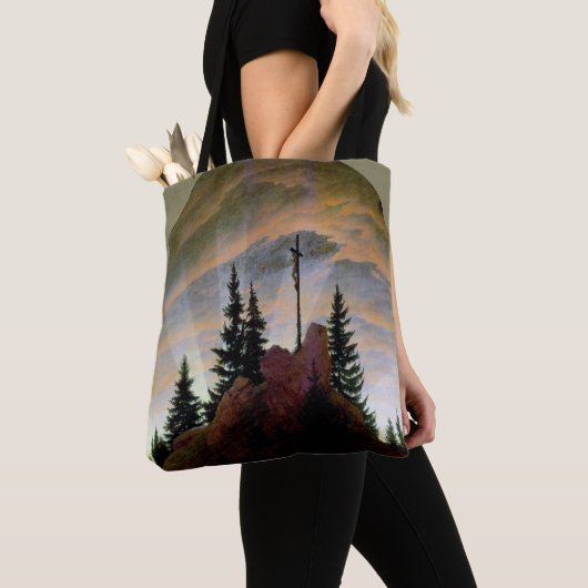 Kruis in de bergen, Friedrich Tote Bag (Dichtbij)