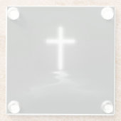 Kruis in de lijst glazen onderzetter (Achterkant)