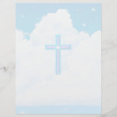 Kruis in de wolken - 8,5" x 11" briefpapier blad (Voorkant)