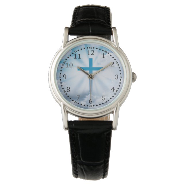 Kruis in de wolken horloge (Voorkant)