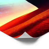 Kruis in een woestijn-Poster Poster (Hoek)