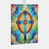 Kruis in Glas in lood Design Ornament Suncatcher (Voorkant Rechts)