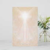 Kruis in goudsmederij briefpapier (Staand voorkant)