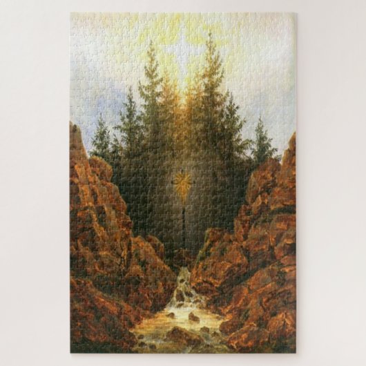 Kruis in het bos – Caspar David Friedrich Legpuzzel (Verticaal)